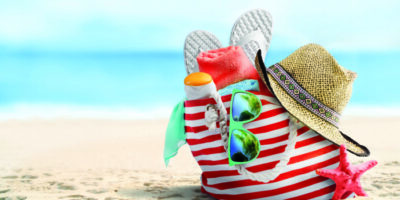 Strandtasche am Strand